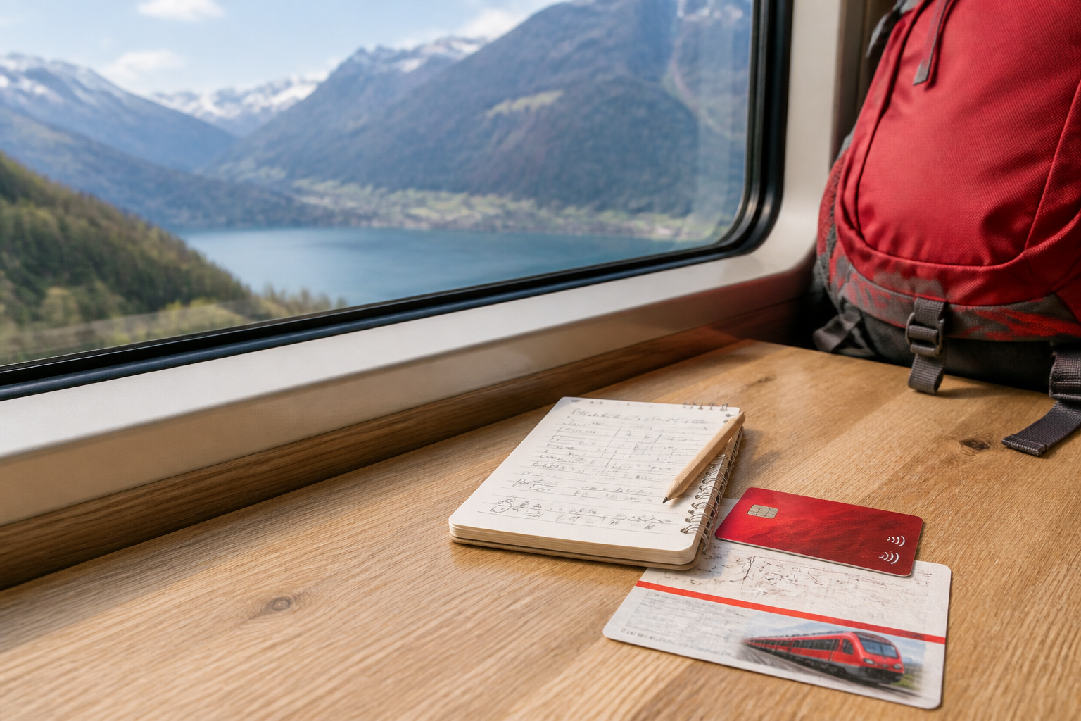 Swiss train journey and leisure budget illustrating employer-supported REKA savings